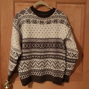 Thackery Vintage Women's Sweater Small Gray White